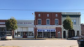 Commercial buildings in town center