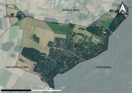 Carte orhophotogrammétrique de la commune.