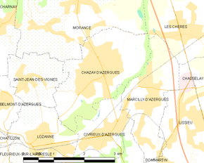 Poziția localității Chazay-d'Azergues