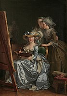 Adélaïde Labille-Guiard, Self-portrait with two pupils, Marie-Gabrielle Capet and Marie-Marguerite Carreaux de Rosemond 1785, Metropolitan Museum of Art