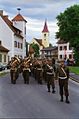 Militärmusik bei Parade während einer Angelobung