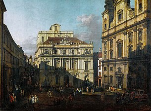 Bellotto, Vue de Vienne : l'université et l'église des Jésuites, vers 1759.