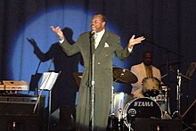 Charles Wright performing at memorial tribute for the late founder of the Watts Summer Festival, Tommy Jacquette, on November 28, 2009.