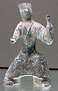 Esorcista come guardiano di tomba, ceramica funeraria mingqi. Terracotta dipinta h. 21 cm. Museo Cernuschi.[3]