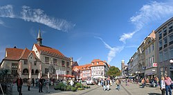 Gänseliesel fountain and pedestrian zone