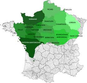 Distribucion de la lengoua d’oly en France dedens les petiôtes difèrences de vèrd.