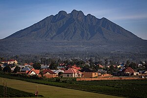 Blick auf den Sabinyo, einen der Virunga-Vulkane