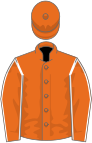 Orange, white seams on sleeves