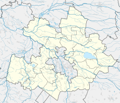 Mapa konturowa powiatu opolskiego, po lewej znajduje się punkt z opisem „Magnuszowice”