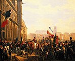 Die aankoms van Lodewyk Filips I voor die stadsaal van Parys op 31 Julie 1830