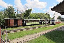 Le croisement de deux trains touristiques du Bas-Berry en 2015.