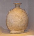 A Sui Dynasty stoneware pilgrim flask