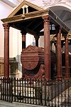 Sarcophagus of Frederick II in Palermo Cathedral, Sicily, made of porphyry