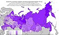 Sčítání lidu 1979. Ukrajinci žijící v RSFSR se z velké části asimilovali s Rusy.