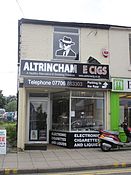 Vape shop in Altrincham, Greater Manchester, England