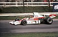 Emerson Fittipaldi pilotando a McLaren M23 no Grande Prêmio da Grã-Bretanha de 1974.