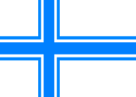 Förslag till Islands flagga, designad 1914 av Magnús Þórðarson.