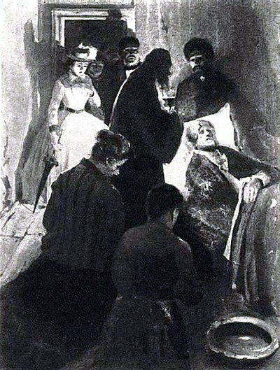 Grabar Crime and Punishment Sonya visiting Marmeladov 1894.jpg