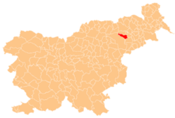 Location o the Municipality o Rače–Fram in Slovenie