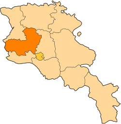 Location of Aragatsotn within Armenia