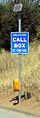 Call box sign on Interstate 280 in Santa Clara County, California.