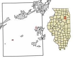 Location of Verona in Grundy County, Illinois.