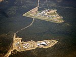 Aerial view of the barracks' helicopter facilities