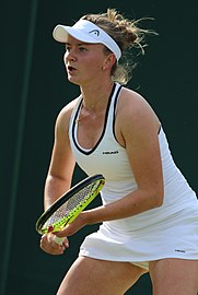 Barbora Krejčíková, the ladies' singles champion. It was her second major title.[2]