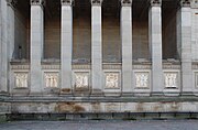 Relief sculptures at northern end of the east front 1895-1901 (Theme is the growth of Liverpool) by Thomas Stirling Lee, C.J. Allen & Conrad Dressler