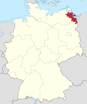 Poloha zemského okresu na mapě Německa