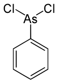 Skeletal formula of phenyldichloroarsine