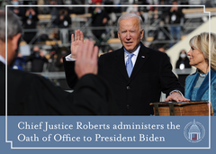 Joe Biden, Amerika Birleşik Devletleri'nin 46. Başkanı olarak yemin ederken.