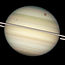 A quadruple transit of the moons of Saturn captured by Hubble Space Telescope.