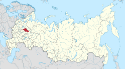 Kostroma oblasts beliggenhed i Rusland