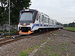 An 8100 class train during its test run in Indonesia in January 2020.