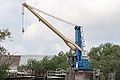 Deutsch: Stillgelegter Kran am Veddelkanal in Hamburg-Kleiner Grasbrook.