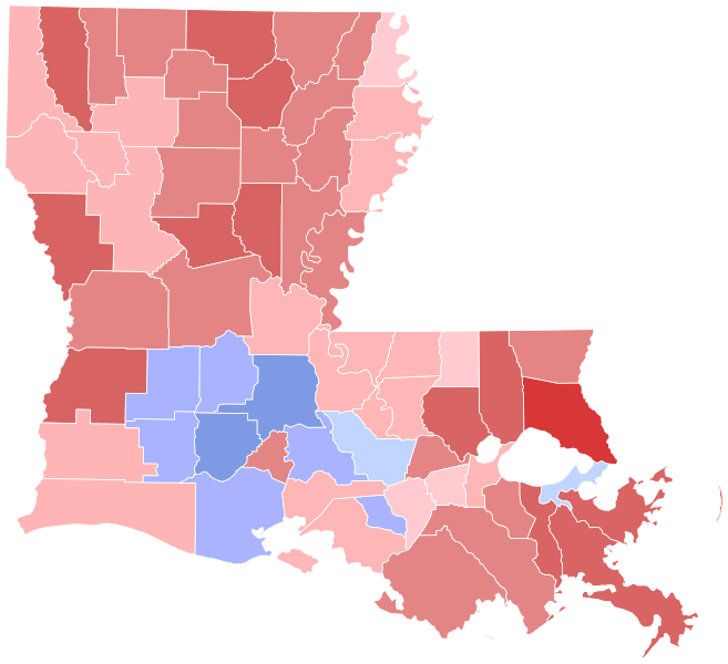 File:2004 United States Senate election in Louisiana results map by parish.svg