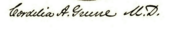 signature de Cordelia A. Greene