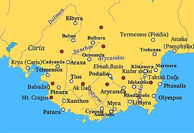 Map of Classical Lycia