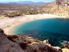 Platja Santa María, en Mar de Cortés.