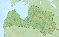 リガの位置（ラトビア内）