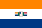 ?Vlag van Zuid-Afrika zonder de Union Jack, gebruikt door de Afrikaner Weerstandsbeweging