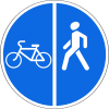 Segregated pedestrian and cycle path