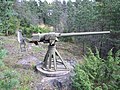 A 45 caliber 6-pounder at Kuivasaari, Finland. The markings on this gun indicate it was produced by Driggs-Seabury in Bridgeport, Connecticut.