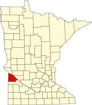 Map of Minnesota highlighting Lac qui Parle County