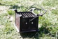 Brazier with grill and pot rest