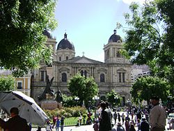 Plaza Murillo in La Paz, the capital of Bolivia.