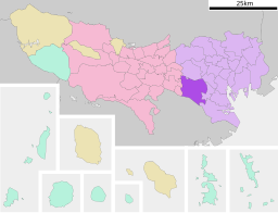 Setagayas läge i Tokyo prefektur