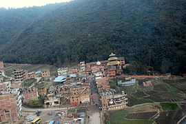 Aerial view of the temple