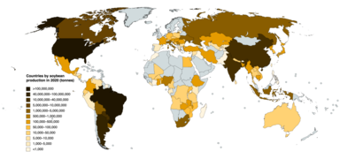 Countries by soybean production in 2020.png